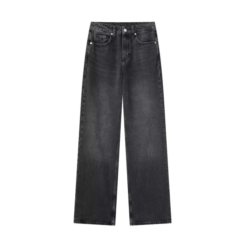 Jean Denim à Jambes Larges pour Femme, Pantalon Long Décontracté, Streetwear Baggy, Vêtements FjFéminins, Mode Harajuku, 2024