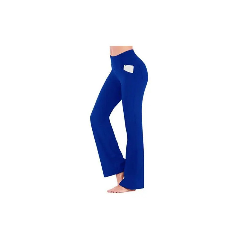 OGILVY MATHER-Pantalon jambes évasé pour femme, couleur unie, élégant, évasé, large, taille haute, avocat, carrière, long, fjl