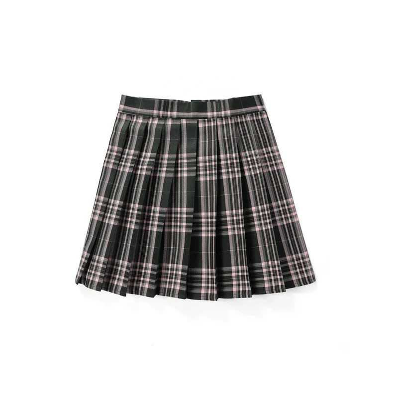 Jupes plissées à carreaux taille haute pour femmes, mini jupe de tennis, Harajuku JK, uniforme scolaire japonais, mini jupe trap