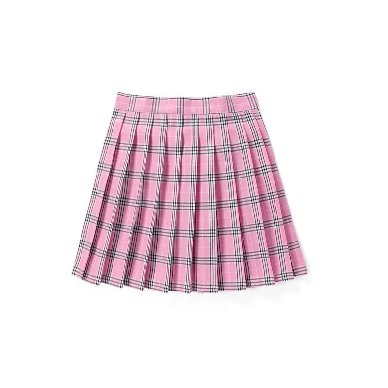 Jupes plissées à carreaux taille haute pour femmes, mini jupe de tennis, Harajuku JK, uniforme scolaire japonais, mini jupe trap