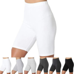 Short élastique décontracté pour femme, taille haute, serré, fitness, mince, bas maigres, solide, sexy, blanc, noir, été, 2023