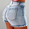 FJFashion-Short en denim déchiré pour femme, jean taille haute, coupe slim, été