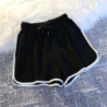 Shorts de sport à rayures pour femmes, mode coréenne décontractée, mini short d'été simple, à jambes larges, nouvelle collection