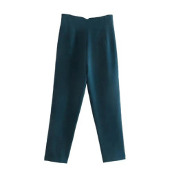 TRAF-Pantalon Crayon Haut pour Femme, Tenue de Bureau Formelle, Disponible en Noir, Rose et Blanc, à la Mode