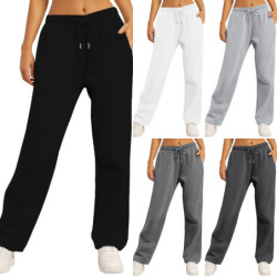 Pantalon à Jambes Larges pour Femme, Survêtement à Doublure Smile, Droit, Astronomique, Tout Mathématique, Uni, Fitness, Jogging