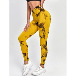 Aught Dye-Leggings de yoga taille haute sans couture pour femmes, pantalons de sport, collants push-up, vêtements de sport, entr