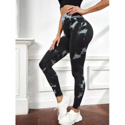 Aught Dye-Leggings de yoga taille haute sans couture pour femmes, pantalons de sport, collants push-up, vêtements de sport, entr