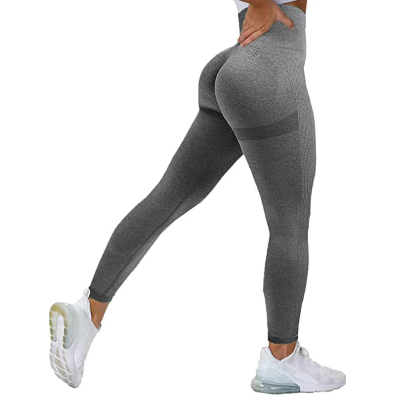 Leggings d'entraînement sans couture pour femmes, taille haute, leggings push-up, legging de sport noir, mode sexy pour dames