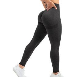 Leggings d'entraînement sans couture pour femmes, taille haute, leggings push-up, legging de sport noir, mode sexy pour dames