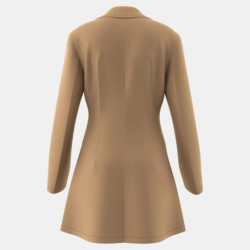 Mia Muse-Combinaison Camel Femme, Simple Boutonnage, Poche, Manches sulf, Revers A-Line, Maxi, Décontracté, Uni, Français, Autom