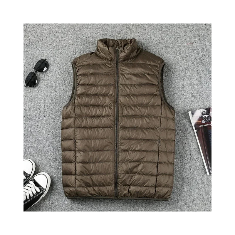 Doudoune en Duvet de Canard Ultralégère pour Homme, Veste en Doudoune, Gilet, Ultra Mince, Chaud, observateur, Hiver, 2024