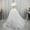 Robe de Mariée en Tulle Blanc sur Mesure avec Traîne, Grande Taille, pour Patients