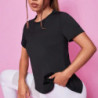 T-shirt de yoga sans couture pour femme, haut court de fitness, chemises d'entraînement athlétiques, vêtements de sport à manche