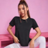 T-shirt de yoga sans couture pour femme, haut court de fitness, chemises d'entraînement athlétiques, vêtements de sport à manche