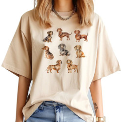 T-shirt Dachshund pour femmes, haut harajuku drôle, vêtements des années 600 et 2000