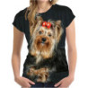 T-shirt imprimé animal 3D Yorkshire Terrier pour femme, Streetwear mignon, Économie Harajuku, Vêtements respirants, Y-Woman, Été