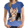 T-shirt imprimé animal 3D Yorkshire Terrier pour femme, Streetwear mignon, Économie Harajuku, Vêtements respirants, Y-Woman, Été