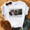 Maycaur-T-shirt manches courtes col rond femme, humoristique et décontracté, à la mode, avec pattes de chien, amour de la paix, 