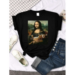 Mona Lisa-T-shirt imprimé...