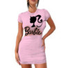 Robe moulante dos nu Barbie sexy pour femmes, mini jupe plissée mince à manches courtes, robe de soirée moulante pour femmes, dé