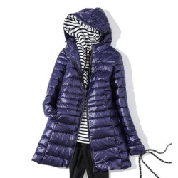 Doudoune ultralégère en duvet de canard pour femme, manteau à capuche portable, coupe-vent chaud, parka femme, automne, hiver, n