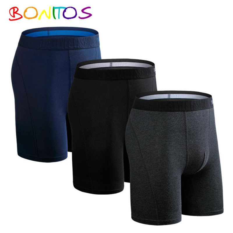 Boxer Long en Coton pour Homme, Sous-Vêtement Masculin, Culotte Masculine, Caleçon Masculin Sexy, Caleçon Masculin, Caleçon Masc