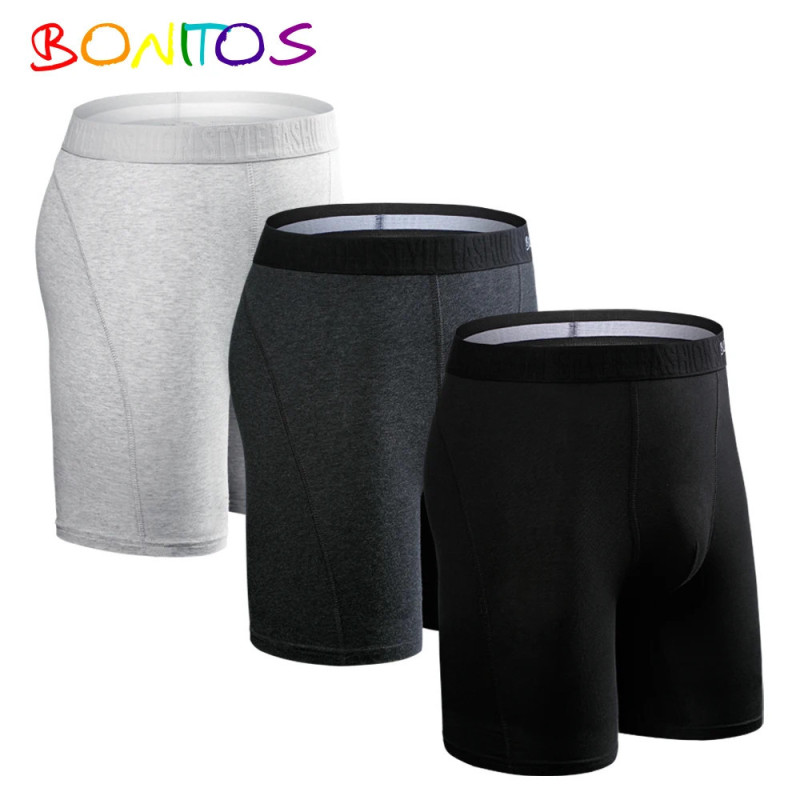 Boxer Long en Coton pour Homme, Sous-Vêtement Masculin, Culotte Masculine, Caleçon Masculin Sexy, Caleçon Masculin, Caleçon Masc