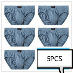 Lot de 5 slips 100 coton pour hommes, sous-vêtements confortables, M/L/XL/2XL/3XL/4XL/5XL, livraison gratuite et directe