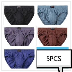 Lot de 5 slips 100 coton pour hommes, sous-vêtements confortables, M/L/XL/2XL/3XL/4XL/5XL, livraison gratuite et directe