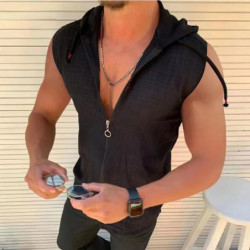 T-shirt à capuche zippé pour homme, vêtements de protection solaire, vêtements de plage précieux, mode estivale, nouveau