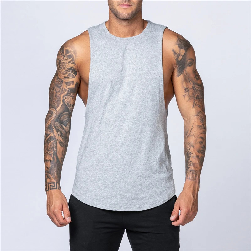 Haut en coton précieux pour hommes, vêtements de sport, chemise de musculation, chemise respirante, col rond, glaçage musculaire