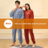 Pyjama en Velours Épais et Chaud pour Homme, Vêtements de Maison, à Manches sulf, Solide, Doux, pour Couple, Collection Automne 