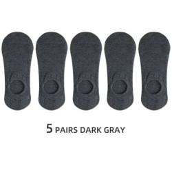 Chaussons invisibles en coton et silicone pour hommes, 5/10 paires, chaussettes d'été, fines, respirantes et décontractées