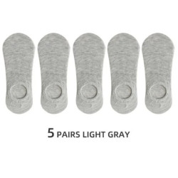 Chaussons invisibles en coton et silicone pour hommes, 5/10 paires, chaussettes d'été, fines, respirantes et décontractées