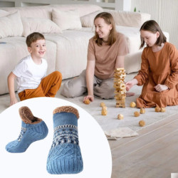 Chaussettes thermiques épaisses pour hommes et femmes, bas de football non ald, pantoufles de sol d'intérieur pour la maison, ch