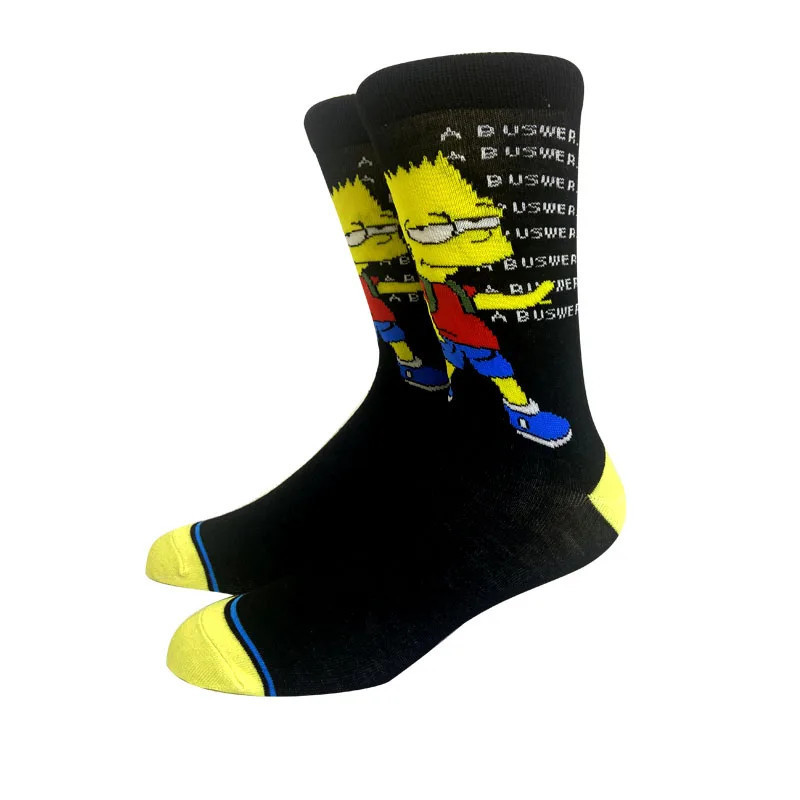 Mode Anime Hommes Chaussettes Stitch Chaussettes sulfGenoux Couples Cosplay Chaussette Personnalité Hip Hop Harajuku Femmes Drôl