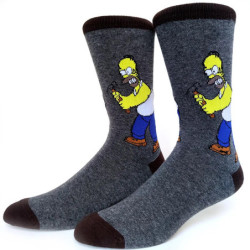 Chaussettes unisexes drôles de dessin animé Simpsons pour hommes, impression Hip Hop, nouveauté Elin Sokken, planche à roulettes