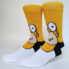 Chaussettes unisexes drôles de dessin animé Simpsons pour hommes, impression Hip Hop, nouveauté Elin Sokken, planche à roulettes