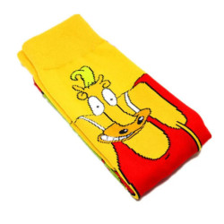 Chaussettes unisexes drôles de dessin animé Simpsons pour hommes, impression Hip Hop, nouveauté Elin Sokken, planche à roulettes