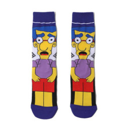 Chaussettes unisexes drôles de dessin animé Simpsons pour hommes, impression Hip Hop, nouveauté Elin Sokken, planche à roulettes