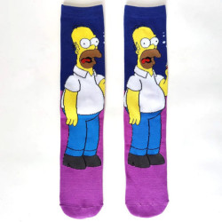 Chaussettes unisexes drôles de dessin animé Simpsons pour hommes, impression Hip Hop, nouveauté Elin Sokken, planche à roulettes