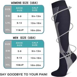 SOX-Chaussettes de compression pour le sport, bas d'allaitement médical, prévention des varices, grossesse, football athlétique,