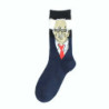 Chaussettes drôles du président Donald Trump pour hommes et femmes, parodie, rick abstrait 3D, faux cheveux, équipage, Sokken zo