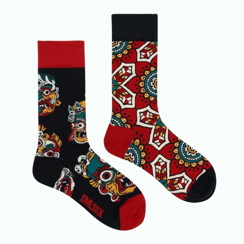 Chaussettes de marée AB originales pour hommes et femmes, chaussettes unisexes, tube moyen haut, coton extraterrestre mystère, b