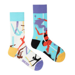 Chaussettes de marée AB originales pour hommes et femmes, chaussettes unisexes, tube moyen haut, coton extraterrestre mystère, b