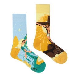 Chaussettes de marée AB originales pour hommes et femmes, chaussettes unisexes, tube moyen haut, coton extraterrestre mystère, b