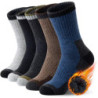 Chaussettes de randonnée en laine mérinos pour hommes, chaussettes anti-humidité, douces, chaudes, décontractées, hiver, intérie