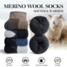 Chaussettes de randonnée en laine mérinos pour hommes, chaussettes anti-humidité, douces, chaudes, décontractées, hiver, intérie