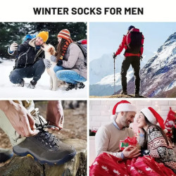 Chaussettes thermiques en laine mérinos pour hommes, chaussettes de randonnée super optiques, temps froid, 5 paires