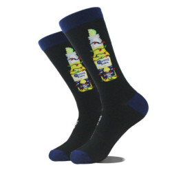 Chaussettes en coton Happy Funny pour hommes, conception extraterrestre, planète, requin, elin, unisexe, nouveauté, équipage de 